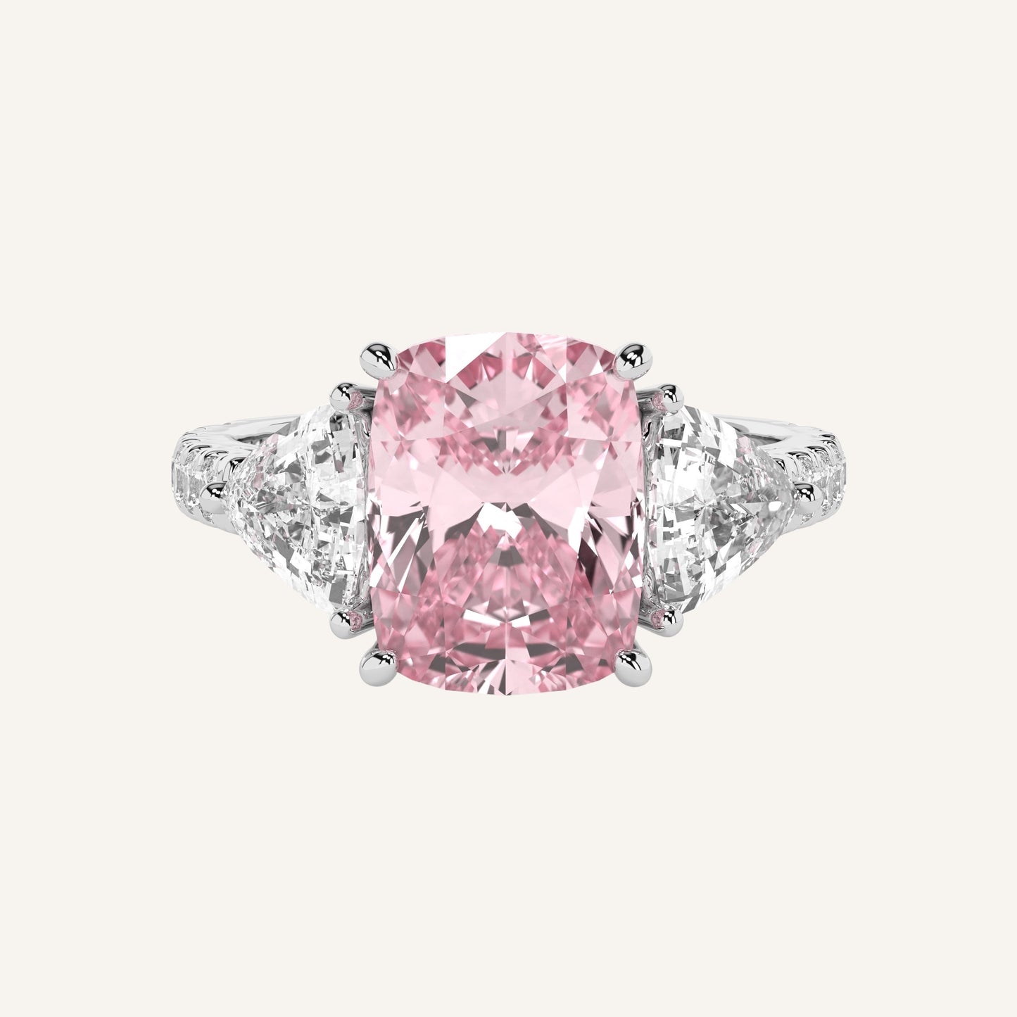 Anello solitario rosa etico lavorato a mano in Italia da LUXE SPARK Diamonds