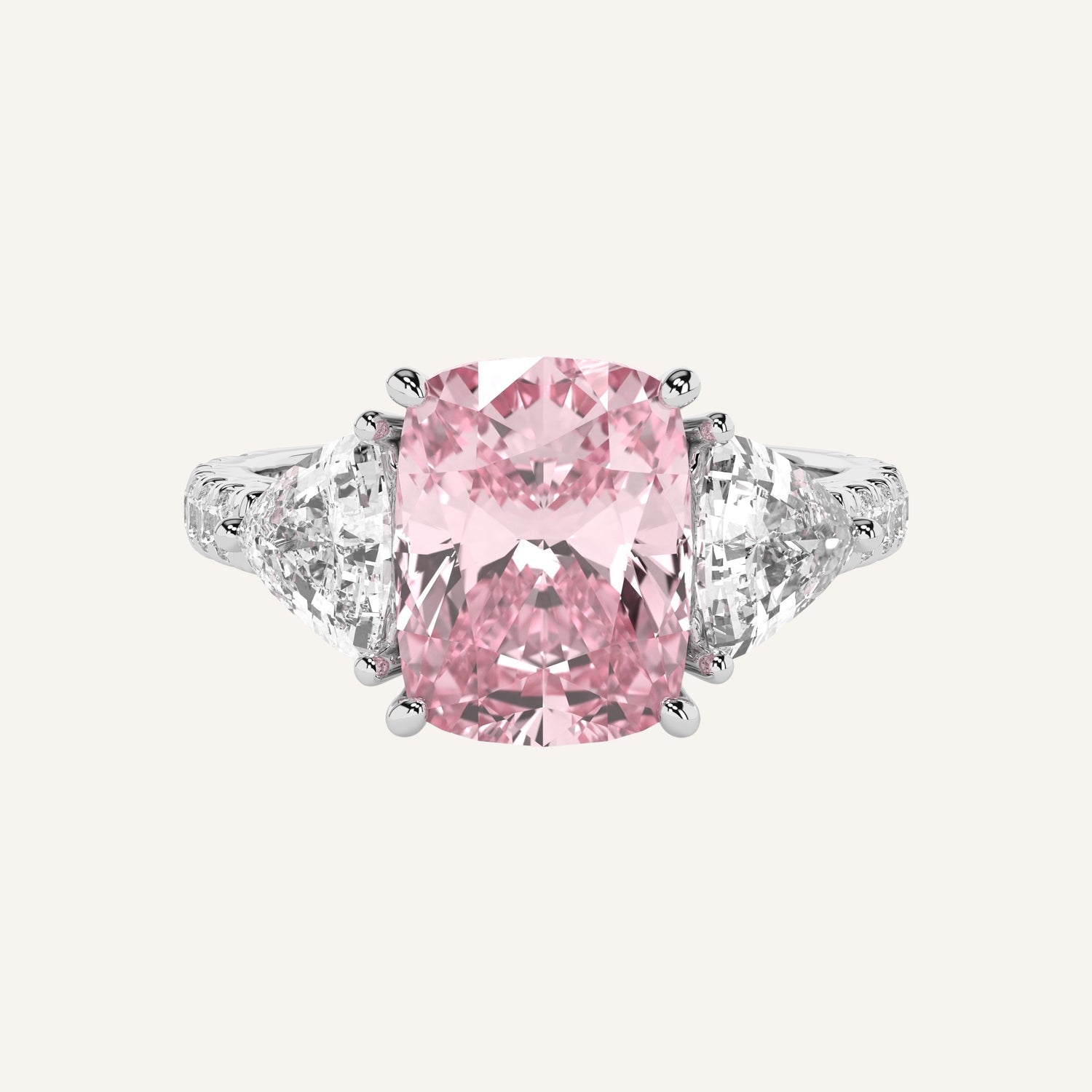 Anello solitario rosa etico lavorato a mano in Italia da LUXE SPARK Diamonds