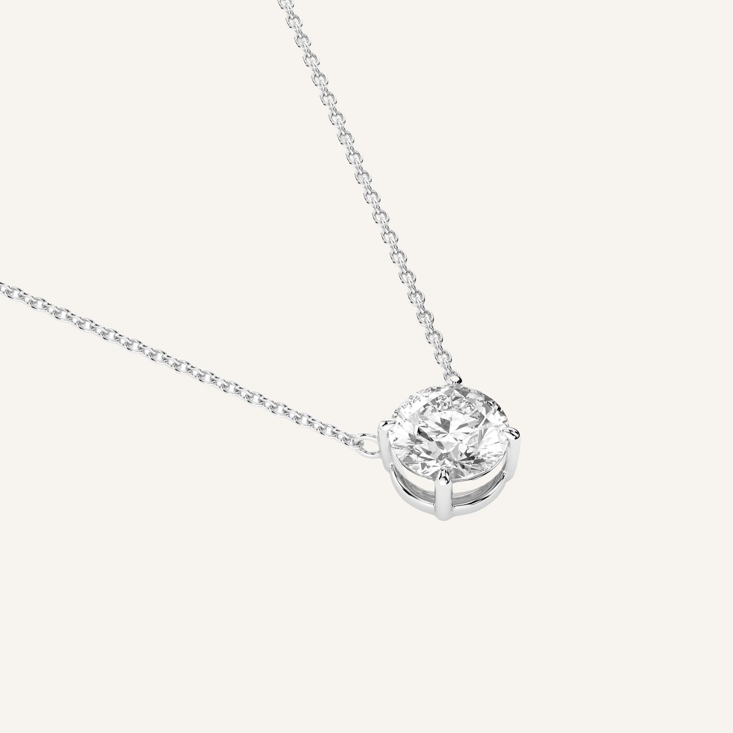 Collana punto luce con incastonato un diamante di laboratorio. Firmato Luxe Spark Diamonds