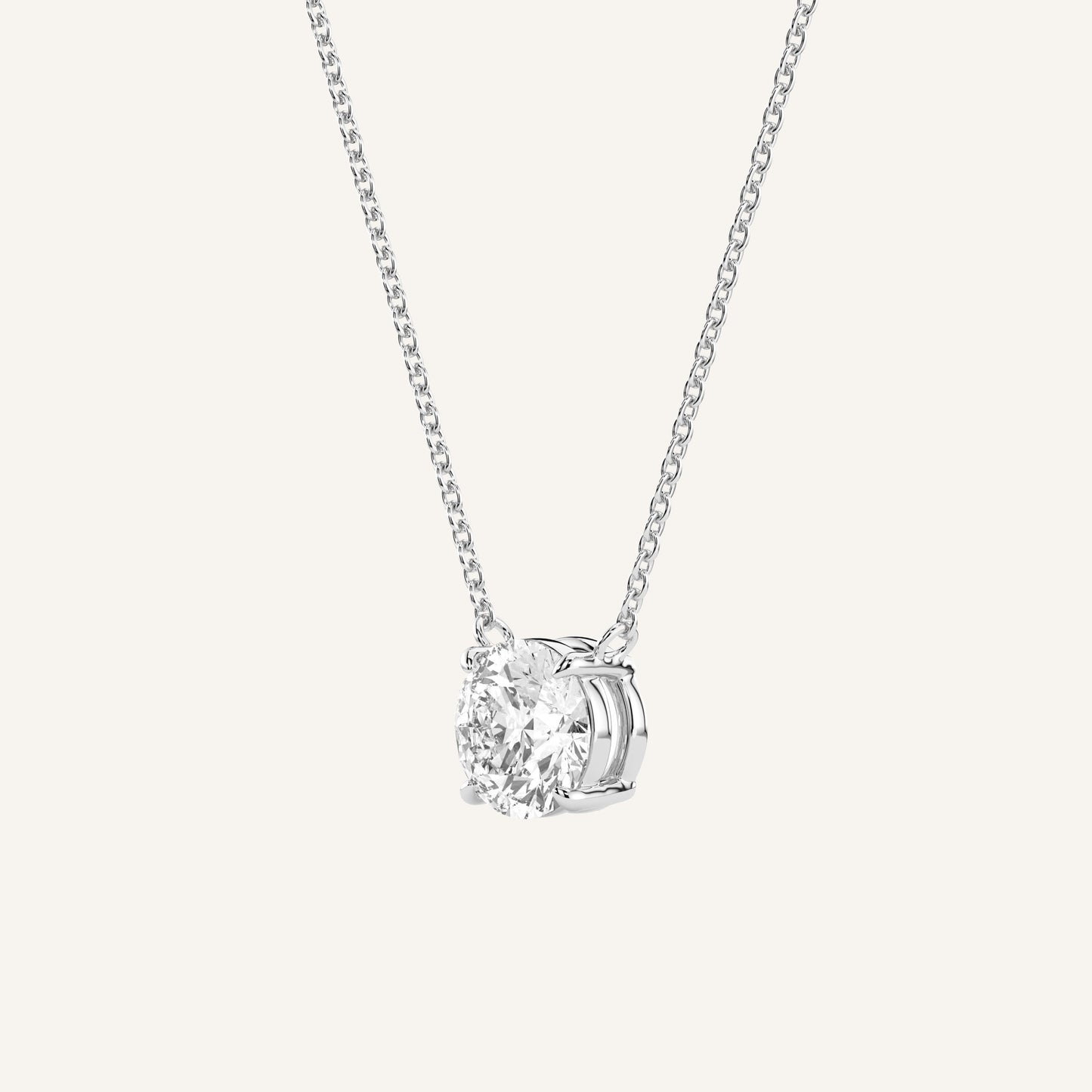Collana con pendente punto luce con un diamante di laboratorio. firmata LUX SPARK DIAMONDS