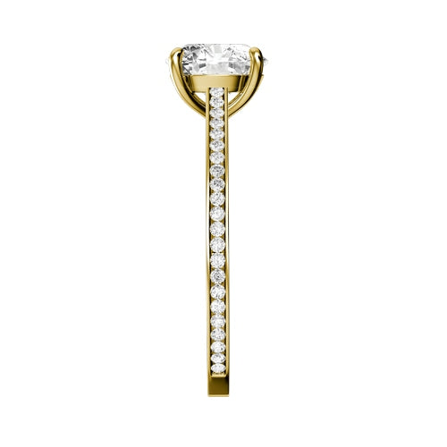 Round Lab-grown Diamond Bridal Ring — side