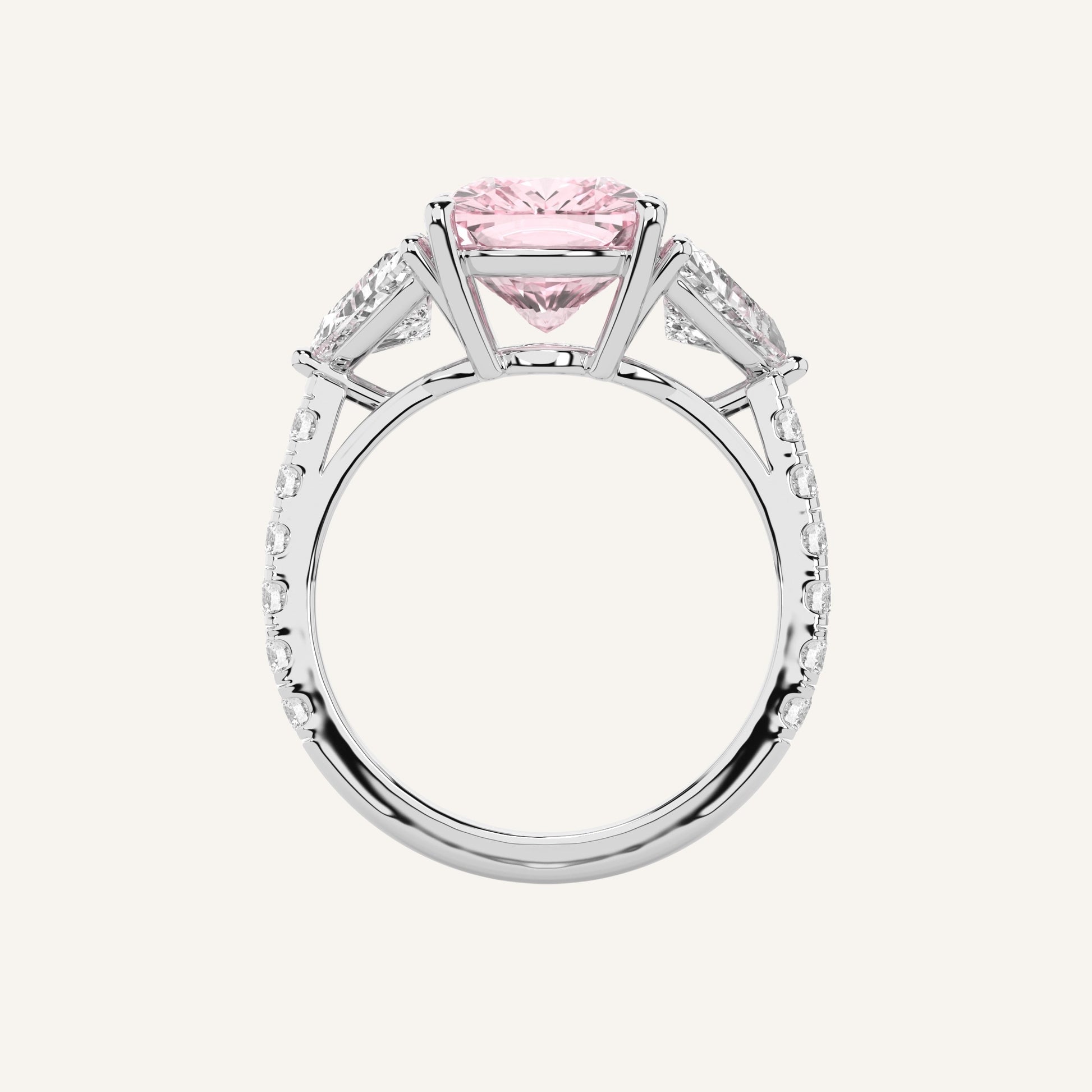 Anello con 1 diamante di laboratorio fancy pink, firmato LUXE SPARK DIAMONDS