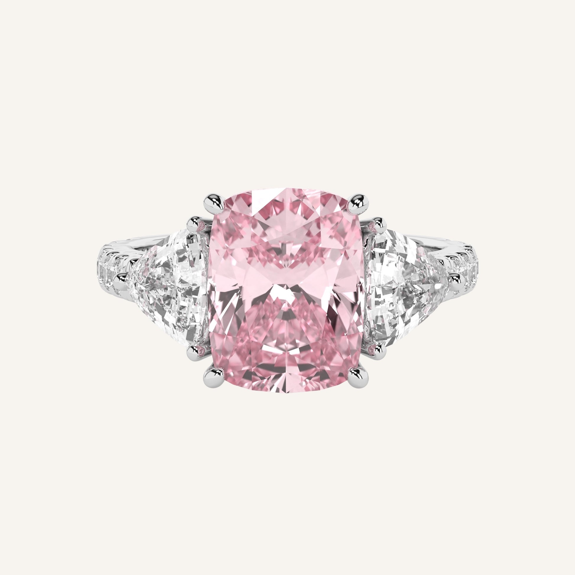 Anello solitario rosa etico lavorato a mano in Italia da LUXE SPARK Diamonds